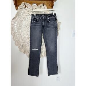 GRLFRND Hailey Low Rise Slim Boot With Slit In Empire State Size 6/28